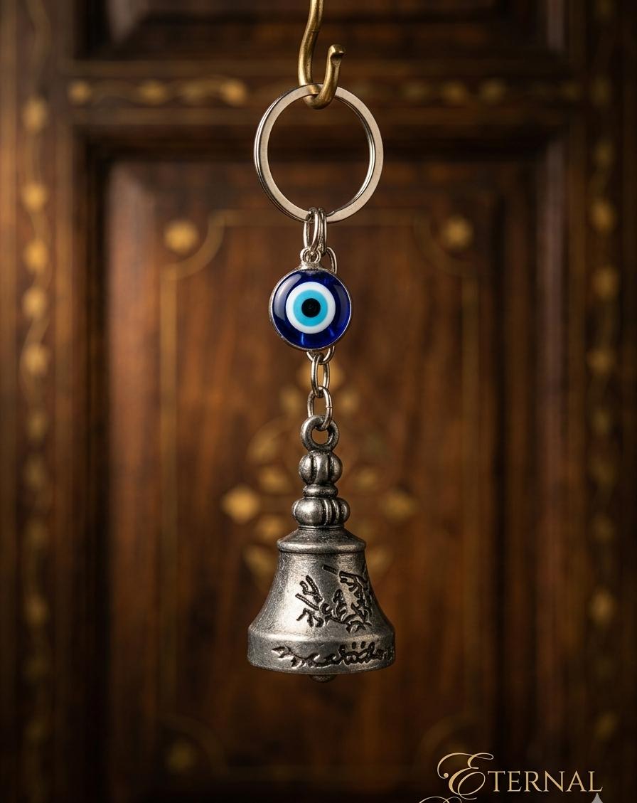 Evil Eye Bell Keychain – Antique Handcrafted Lucky Charm for Protection & Positive Energy